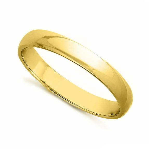 Genuine Solid 14K Yellow or White Gold 3mm Standard-Fit Polished Wedding Band – Classic Gold Ring for Men or Women, Sizes 4–12