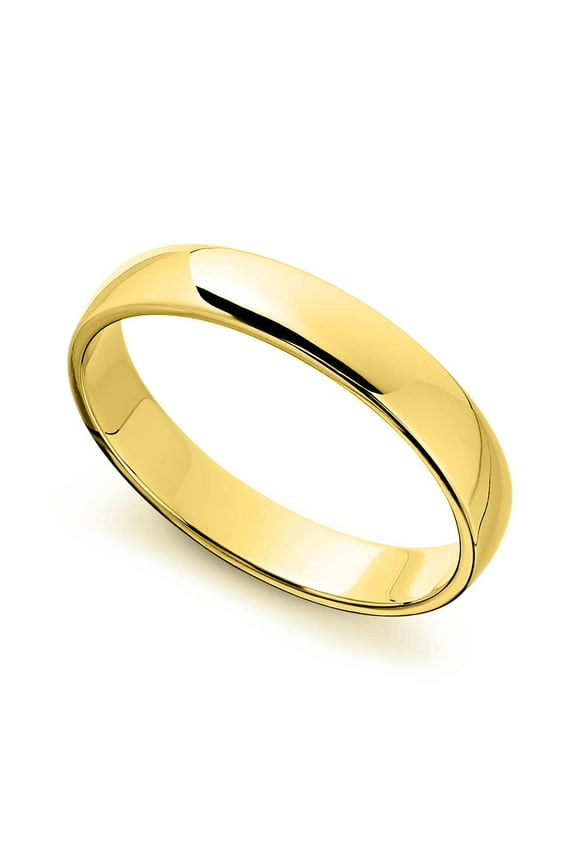 Genuine Solid 14K Yellow or White Gold 5mm Standard-Fit Polished Wedding Band – Classic Gold Ring for Men or Women, Sizes 4–12