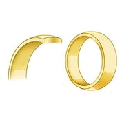 DIMAYA FINE JEWELRY Genuine Solid 14k Yellow or White Gold 6mm Standard-fit Polished Wedding Band for Men/Women Sizes 5-12