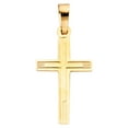 thumbnail image 1 of Precious Stars 14K Yellow Gold Unisex 11/16" Cross Pendant - No Chain, Pendant Only, 1 of 3