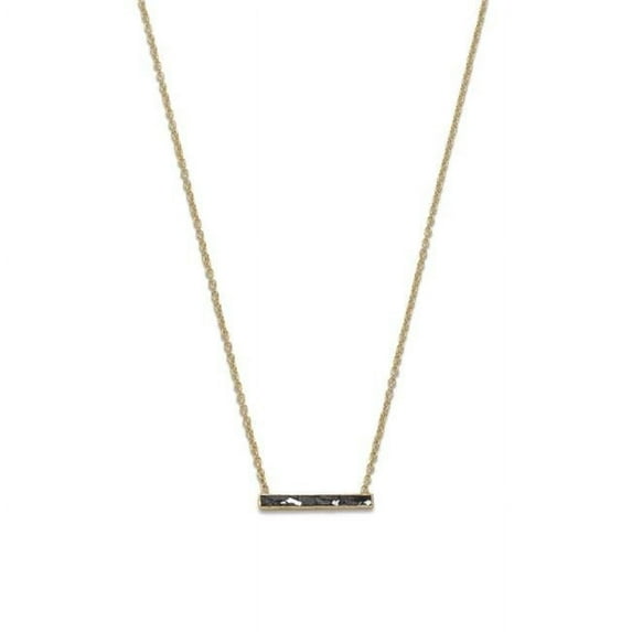 Precious Stars 34088x 14K Yellow Gold Plated Sterling Silver Diamond Chip Necklace