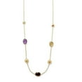 thumbnail image 1 of Precious Stars 34240x 24 in. 14K Yellow Gold Plated Sterling Silver Multi Gemstone Necklace, 1 of 1