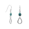 thumbnail image 1 of Precious Stars 64848 Sterling Silver Dangling Stabilized Turquoise Drop Earrings, 1 of 1