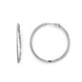 thumbnail image 1 of Precious Stars 66408 40 mm Sterling Silver Cubic Zirconia Hoop Earrings, 1 of 1