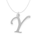 thumbnail image 1 of Precious Stars 74661Y-bx18 18 in. Sterling Silver Initial Letter Y Pendant with 0.70 mm Thin Box Chain, 1 of 1