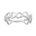 thumbnail image 1 of Precious Stars 83799-8 Sterling Silver Cut-out Open Heart Band - Size 8, 1 of 1