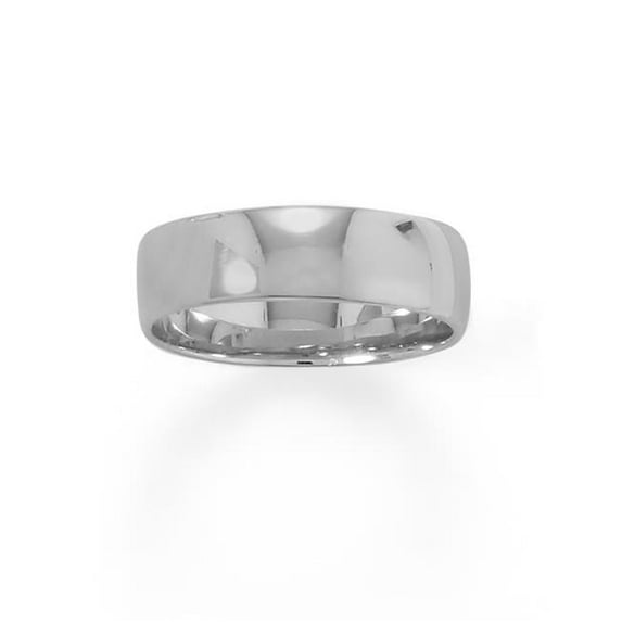 Precious Stars 83815-9 Sterling Silver Polished 6 mm Wedding Band - Size 9
