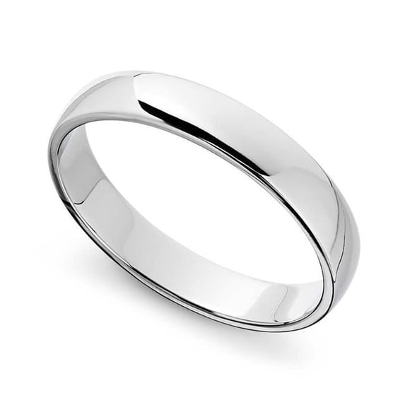 Precious Stars BR-050W-8 5 mm 14K White Gold Standard-fit Polished Wedding Band - Size 8