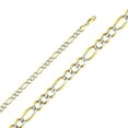 thumbnail image 1 of Precious Stars CH-0306-240 24 in. 14K Two Tone Gold 5.6 mm Wide Open Light White Pave 3 Plus 1 Figaro Chain, 1 of 1