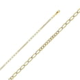 thumbnail image 1 of Precious Stars CH-0356-180 18 in. 14K Yellow Gold 2.6 mm White Pave 10 Plus 7 Figaro Chain, 1 of 1