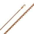 thumbnail image 1 of Precious Stars CH-0454-200 20 in. 14K Rose Gold 1.8 mm Thin & Dainty Hollow Half Round Box Chain, 1 of 1