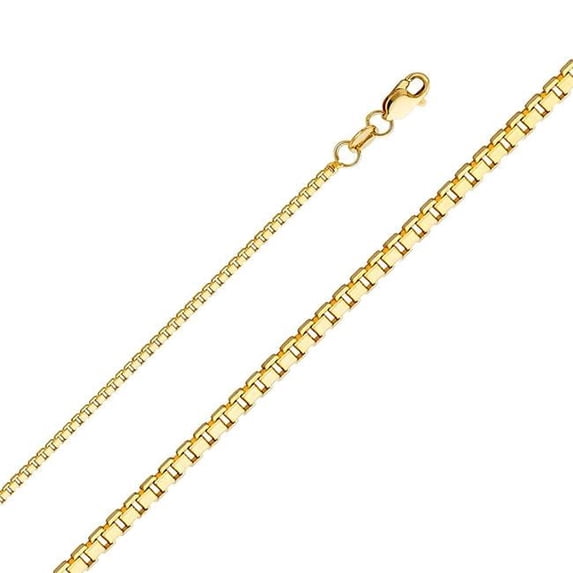 Precious Stars CH-0473-180 18 in. 14K Yellow Gold 1.2 mm Thin & Dainty Box Chain