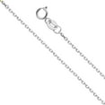 thumbnail image 1 of Precious Stars CH-0561-200 20 in. 14K White Gold 0.9 mm Thin & Dainty Diamond-Cut Angled Rolo Cable Chain, 1 of 1
