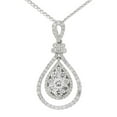 thumbnail image 1 of Precious Stars F002MSP044 18K White Gold 1.04 CT TDW White Diamond Pear Shaped Cluster Pendant Necklace, 1 of 1
