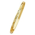thumbnail image 1 of Precious Stars GL-0112 14K Yellow Gold Diamond-Cut 4 mm Solid Bangle Bracelet, 1 of 1