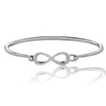 thumbnail image 1 of Precious Stars HETBG-0080-W Sterling Silver 0.23ct TDW White Diamond 7 Inch Infinity Bangle Bracelet, 1 of 1