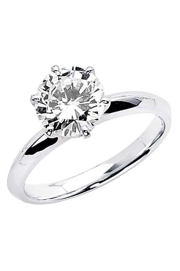 Jewelry 14k White Gold 1 1/4ct TGW Round-cut Diamonette Engagement Ring