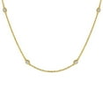 thumbnail image 1 of Precious Stars NK-0266-170 18 in. 14K Yellow Gold Round-Cut Cubic Zirconia Station Necklace, 1 of 1