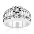 thumbnail image 1 of Precious Stars R07483R-C01-05 Precious Stars Silvertone Dazzling Round-Cut and Side Stone Engagement Ring, 1 of 1