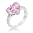 thumbnail image 1 of Precious Stars R07701R-C12-07 Precious Stars Silvertone Pink Heart-Cut Cubic Zirconia Sweetheart Ring, 1 of 3