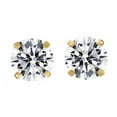 thumbnail image 1 of Precious Stars ST-0598 14K Yellow Gold Cubic Zirconia 8 mm Solitaire Screwback Earring Studs, 1 of 1