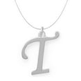 thumbnail image 1 of Precious Stars Sterling Silver Initial Letter T Pendant with 0.70-mm Thin Box Chain, 1 of 2