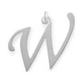 thumbnail image 1 of Precious Stars Sterling Silver Unisex Initial Letter W Pendant - No Chain, Pendant Only, 1 of 2