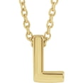 thumbnail image 1 of Precious Stars Unisex 14K Yellow Gold Initial L Pendant Slide Necklace, 1 of 3