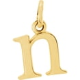 thumbnail image 1 of Precious Stars Unisex 14K Yellow Gold Lowercase N Initial Pendant, 1 of 3