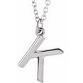 thumbnail image 1 of Precious Stars Unisex Sterling Silver Initial K Dangle Necklace, 1 of 3
