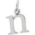 thumbnail image 1 of Precious Stars Unisex Sterling Silver Lowercase N Initial 16 Inch Necklace, 1 of 2
