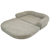 Precious Tails Chenille Round Sofa Fold Out Orthopedic Dog Bed