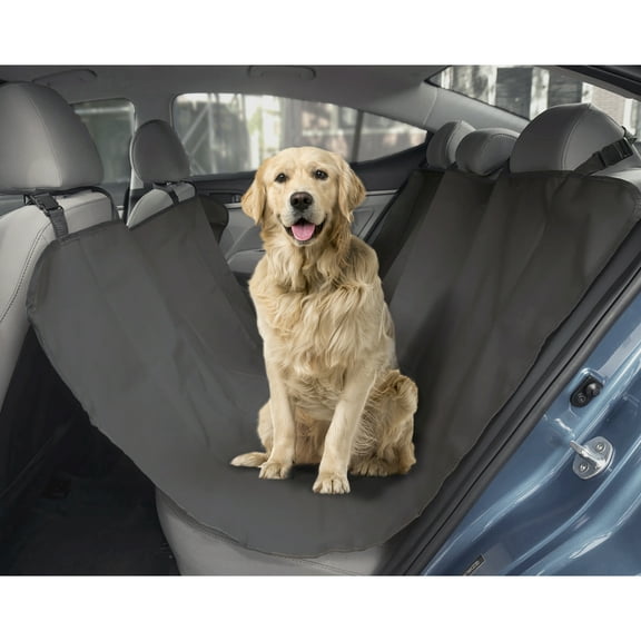 Precious Tails Co-Pilot Waterproof Dog Car Seat Cover, Grey, Large, 53"L x 53"W x .25"H
