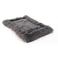 thumbnail image 1 of Precious Tails Eyelash Faux Fur Bordered Cat Dog Crate Mat - Small, 1 of 9
