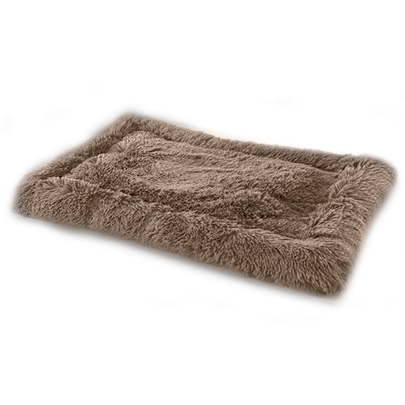 Precious Tails Eyelash Faux Fur Bordered Cat Dog Mat - Small