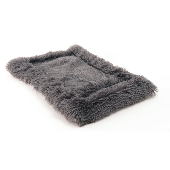Precious Tails Eyelash Faux Fur Bordered Dog Cat Mat Bed - Large