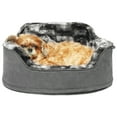 thumbnail image 1 of Precious Tails Faux Fur Princess Cat Dog Bed with Plush Bone Pillow – Small, 1 of 8