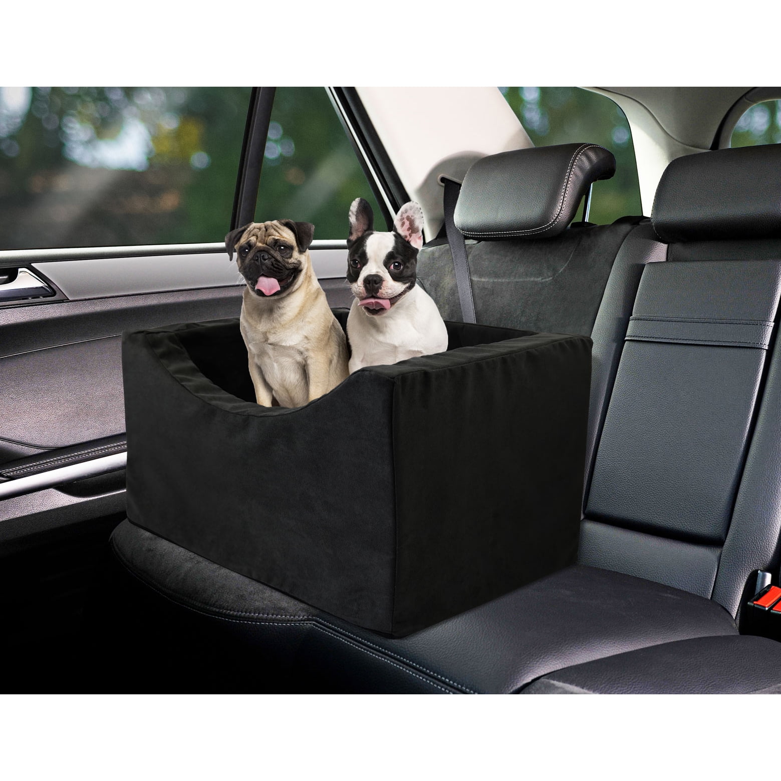 Precious Tails High Density Foam Pet Dog Cat Car Booster Seat Black