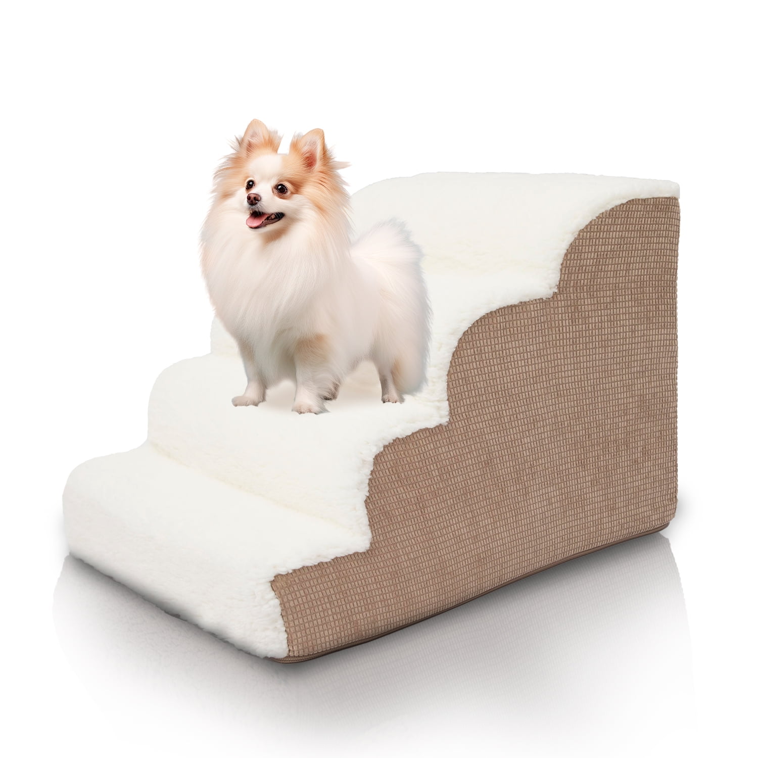 Camel Sherpa Top High Density Foam Pet Steps