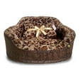 thumbnail image 1 of Precious Tails Leopard Princess Cat Dog Bed - Small, 1 of 10