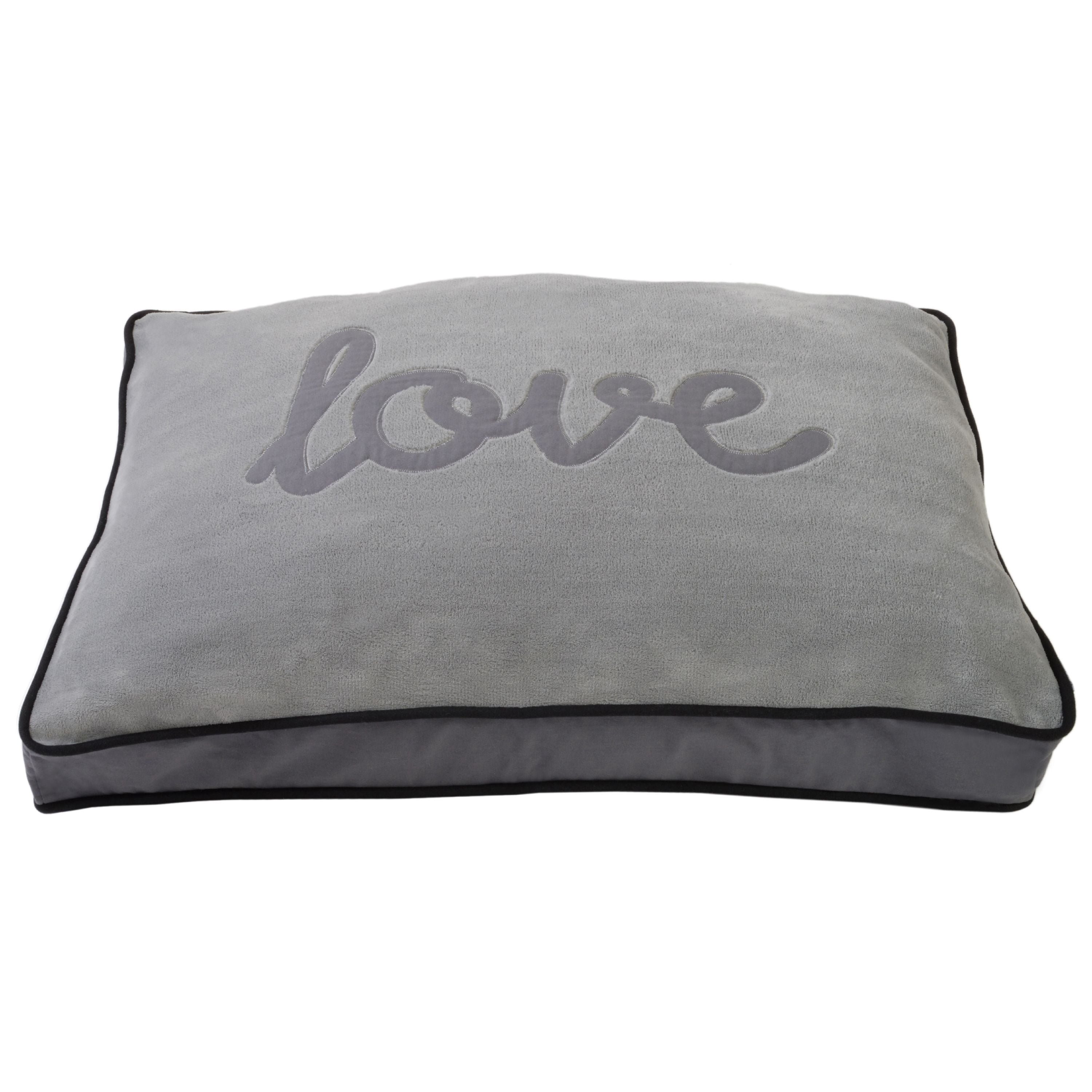 Precious Tails Love Plush Fleece Pillow Pet Dog Bed Mattress