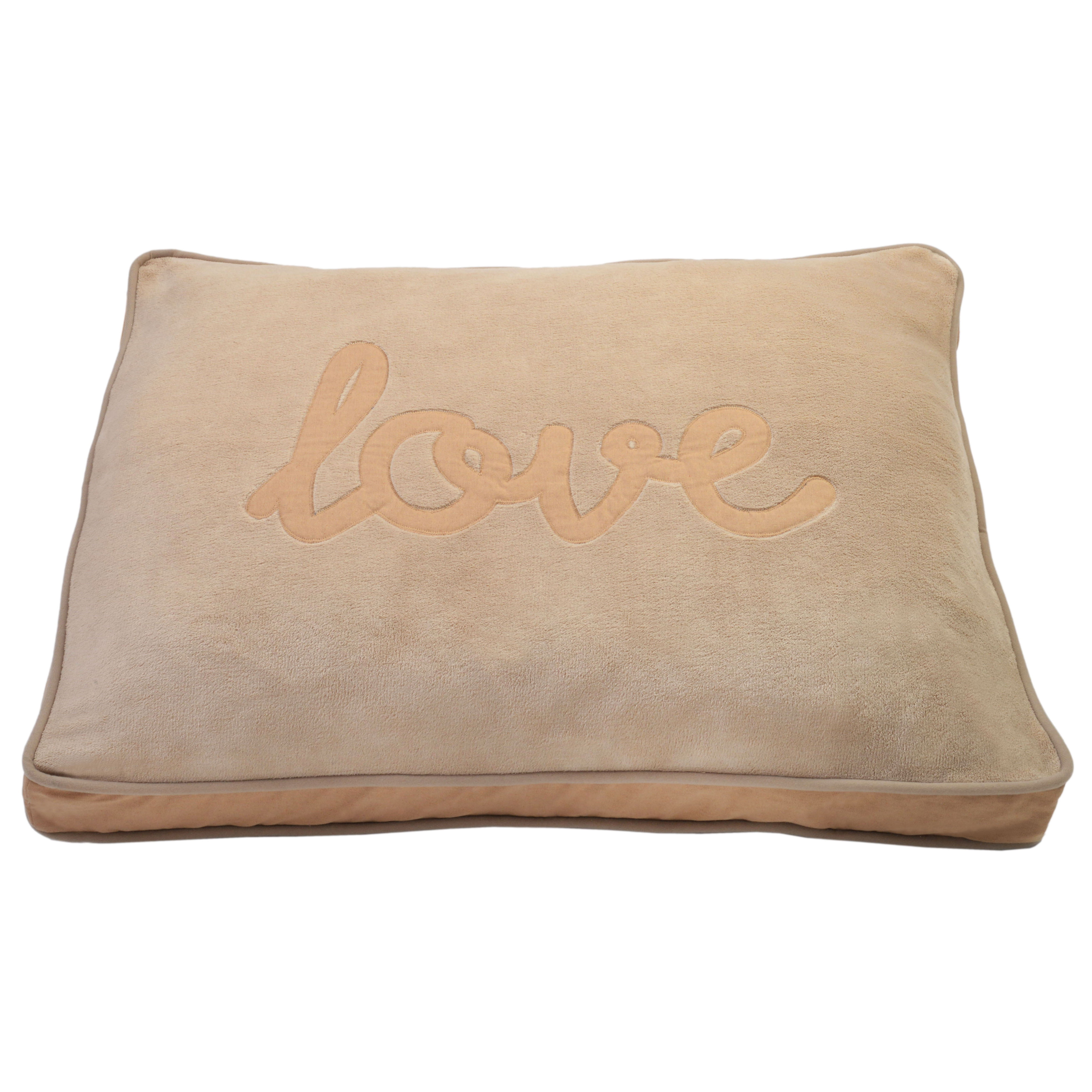 Precious Tails Love Plush Fleece Pillow Pet Dog Bed Mattress