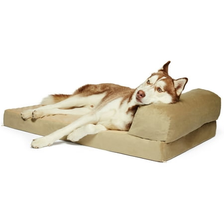 Precious Tails Orthopedic Foam Foldable Chaise Dog Mattress Bed