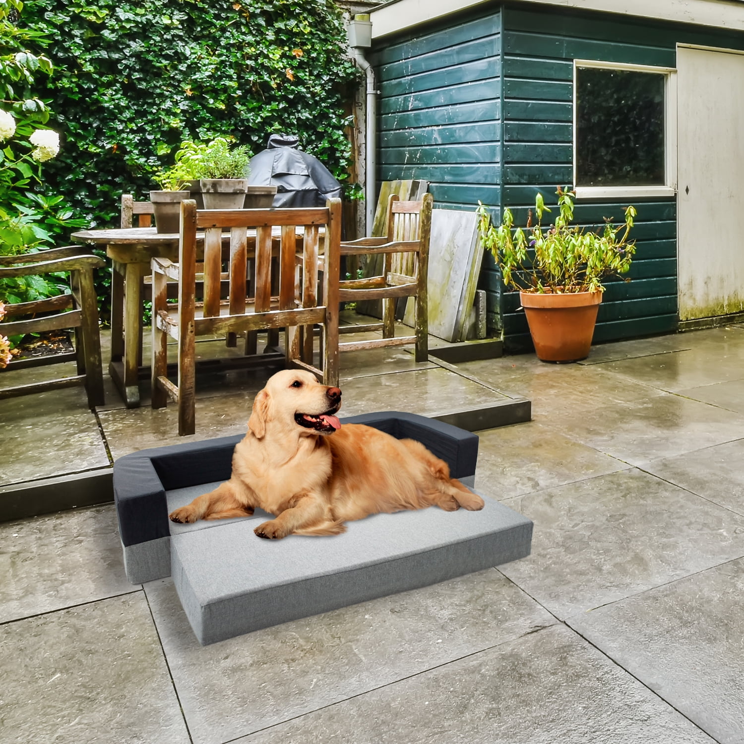 Precious Tails Orthopedic Foam Velvet Convertible Sofa Pet Mat