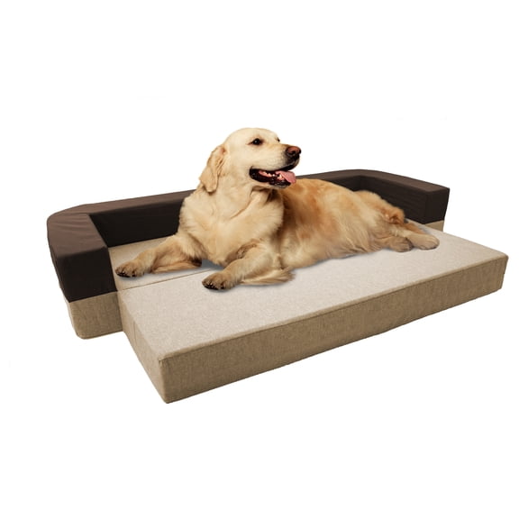 Precious Tails Orthopedic Foam Velvet Convertible Sofa Pet Mat