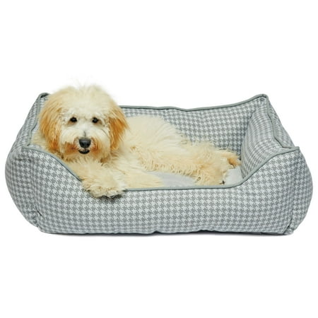 Precious Tails Orthopedic Memory Foam Houndstooth Canvas Cuddler