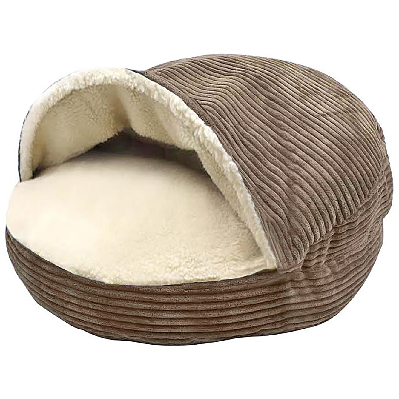 Precious Tails Plush Corduroy And Sherpa Lined Pet Dog Bed