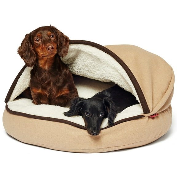 Precious Tails Plush Felt Sherpa Pet Cave Bed