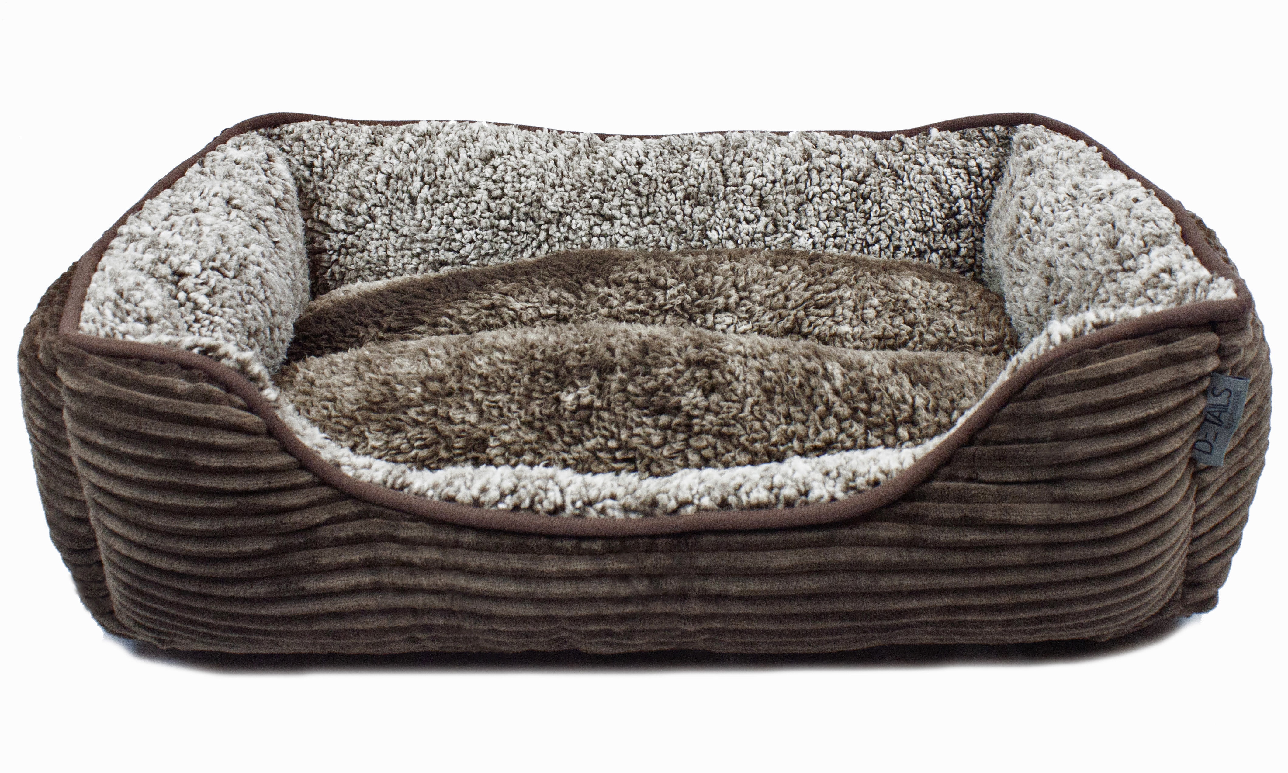 Precious Tails Super Plush Corduroy Sherpa Cuddler Pet Bolster