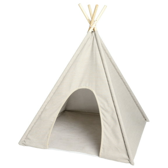 Precious Tails Ticking Stripe Canvas Pet Tee Pee